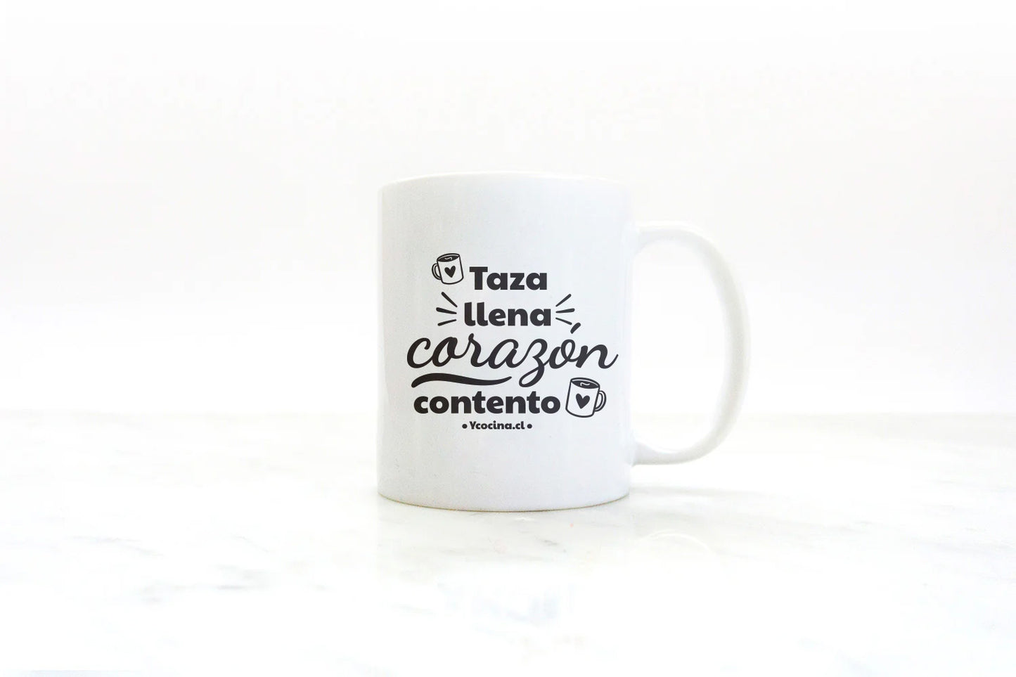 Tazón "Taza llena corazón conteno"