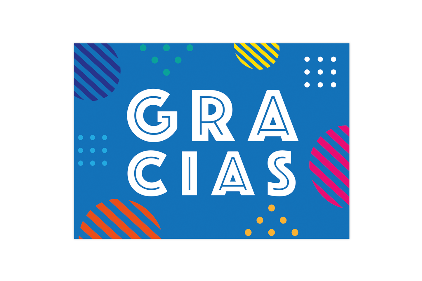 Tarjeta Gracias Azul