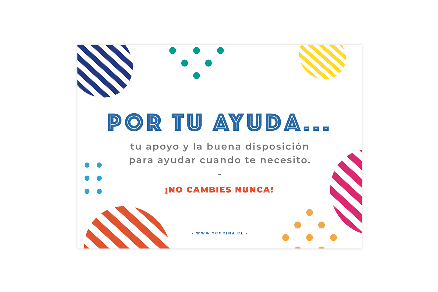 Tarjeta Gracias Azul