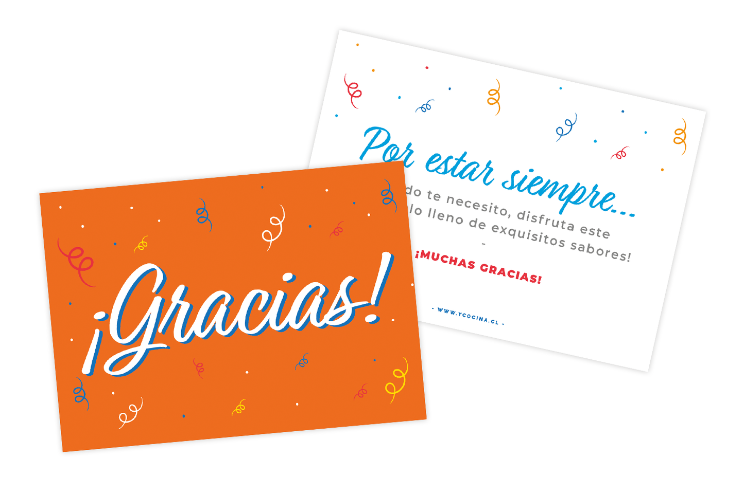 Tarjeta Gracias Naranja