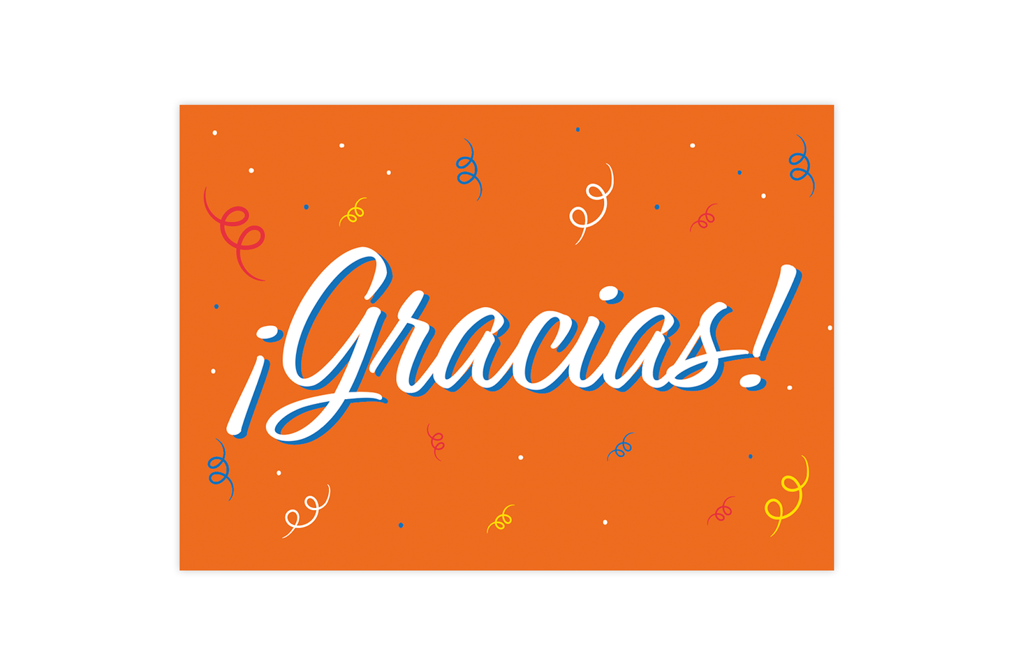 Tarjeta Gracias Naranja
