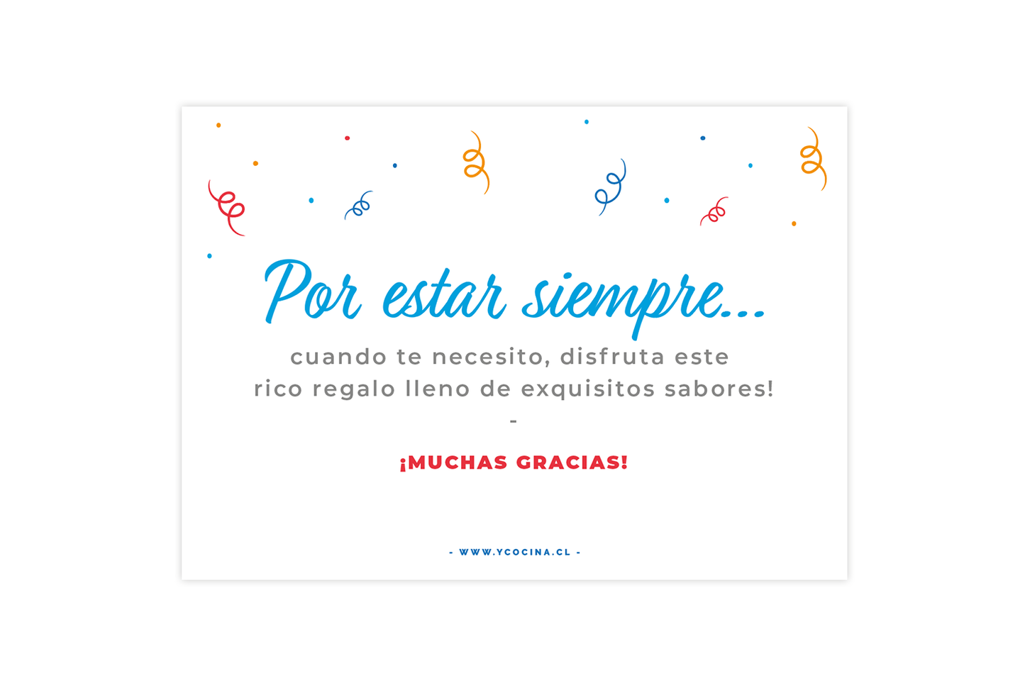 Tarjeta Gracias Naranja