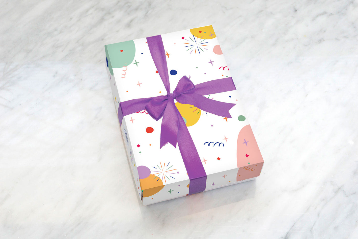 Caja de Cartulina Celebración Blanca