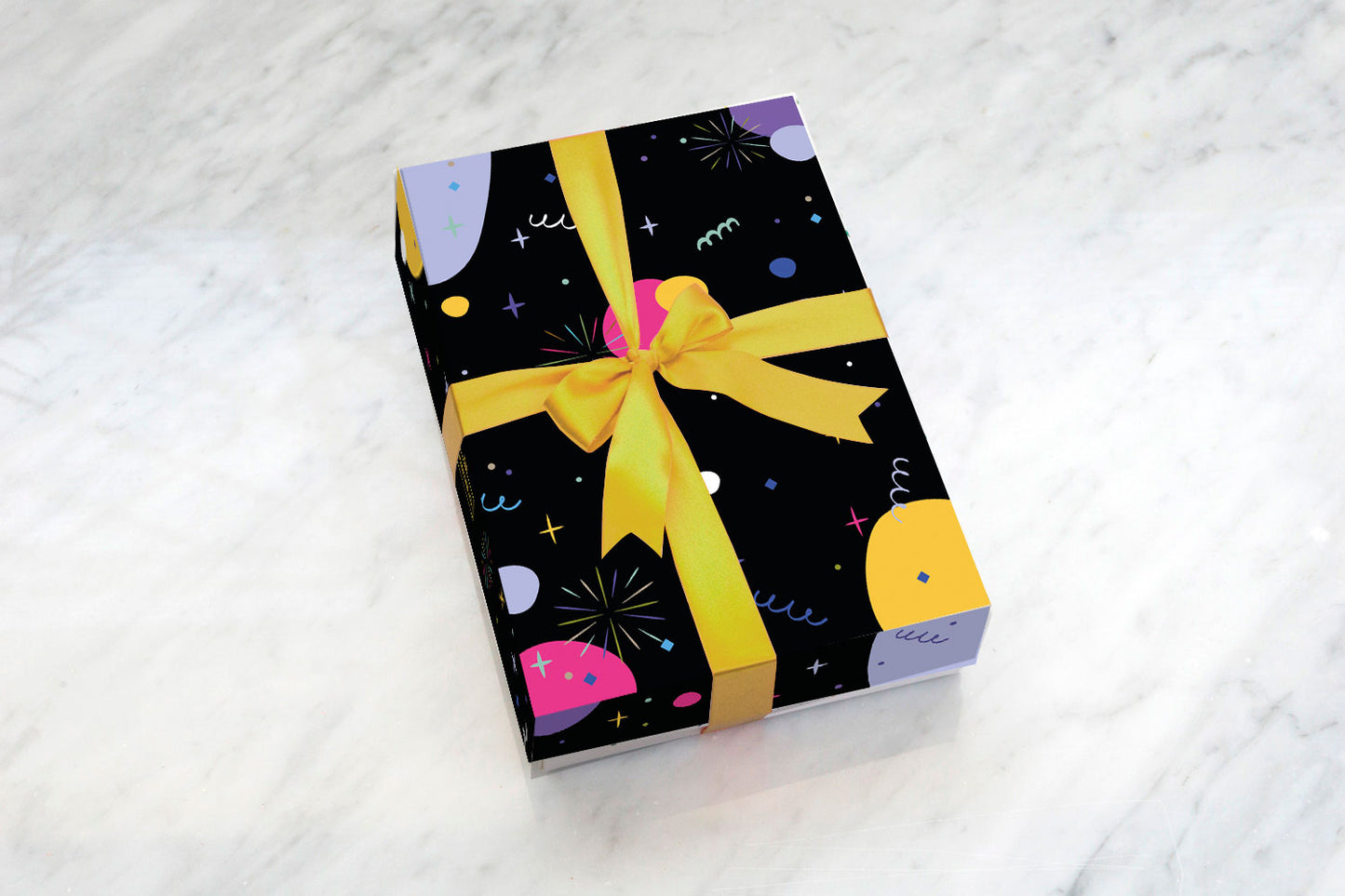 Caja de Cartulina Celebración Negra