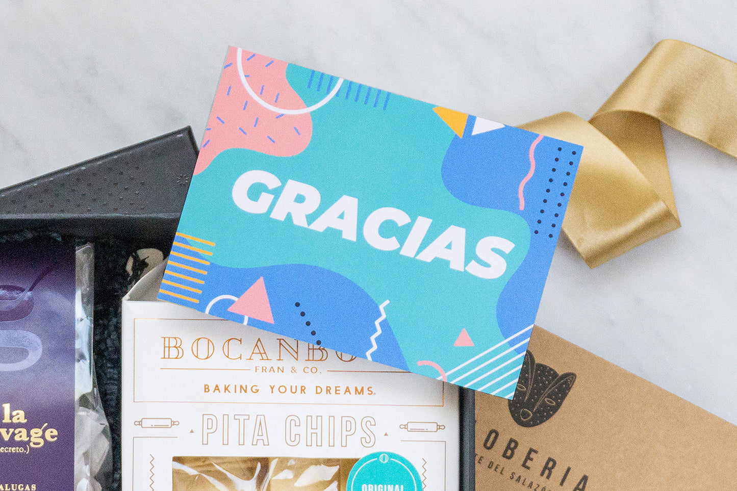 Tarjeta Gracias Celeste