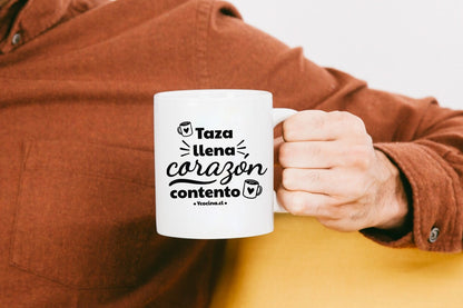 Tazón "Taza llena corazón conteno"