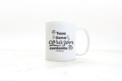 Tazón "Taza llena corazón conteno"