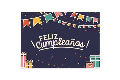 Tarjeta Cumpleaños Azul