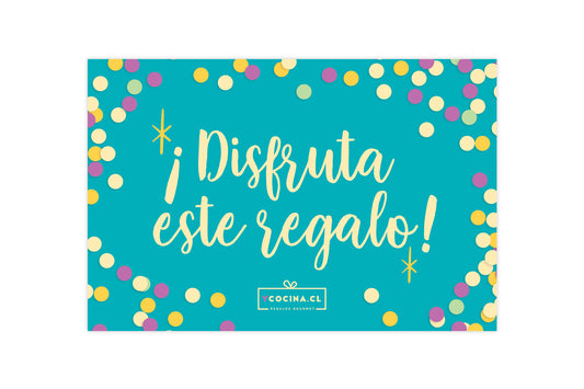 Tarjeta Disfruta este regalo