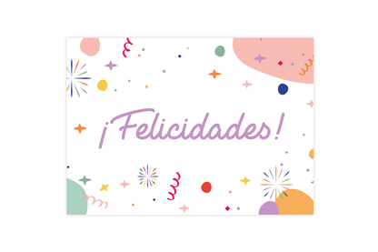 Tarjeta Felicidades Blanca
