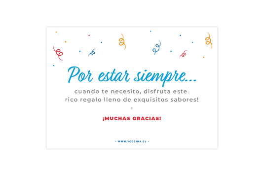Tarjeta Gracias Naranja