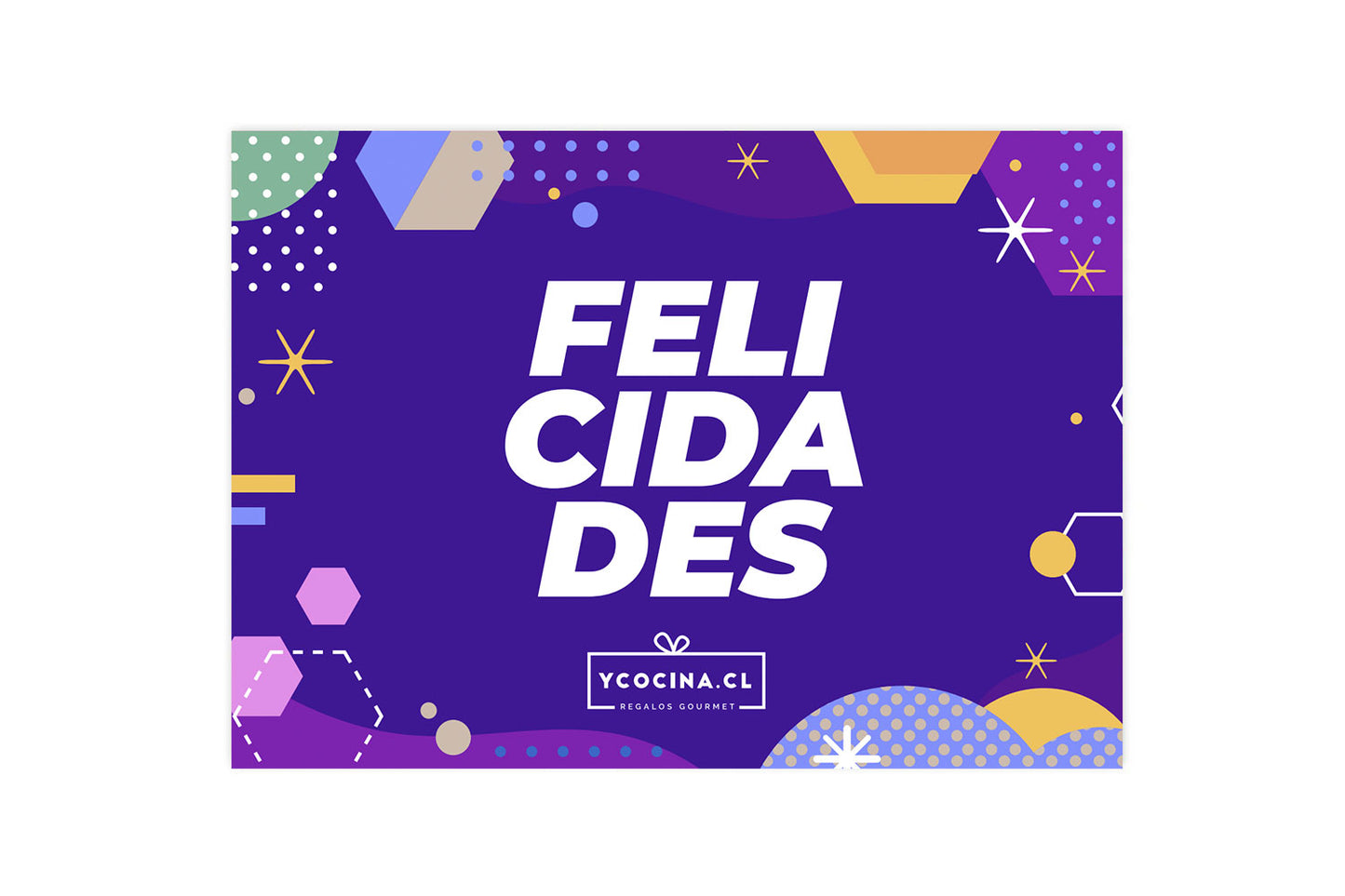 Tarjeta Felicidades Morada