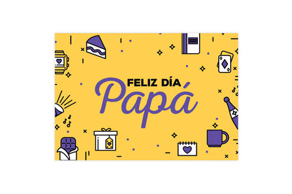 Tarjeta Feliz día Papá Amarilla