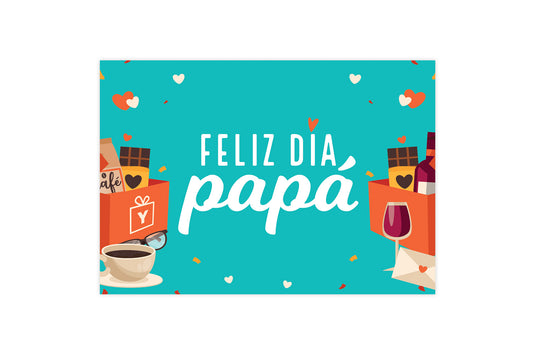 Tarjeta Feliz día Papá Celeste
