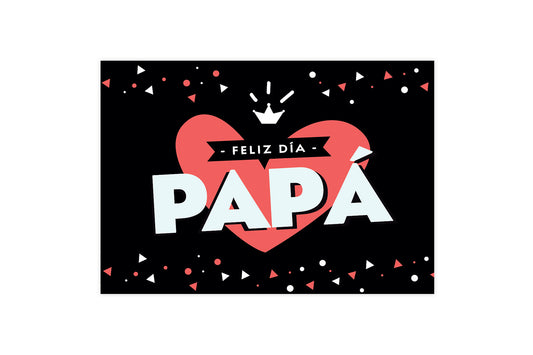 Tarjeta Feliz día Papá Corazón