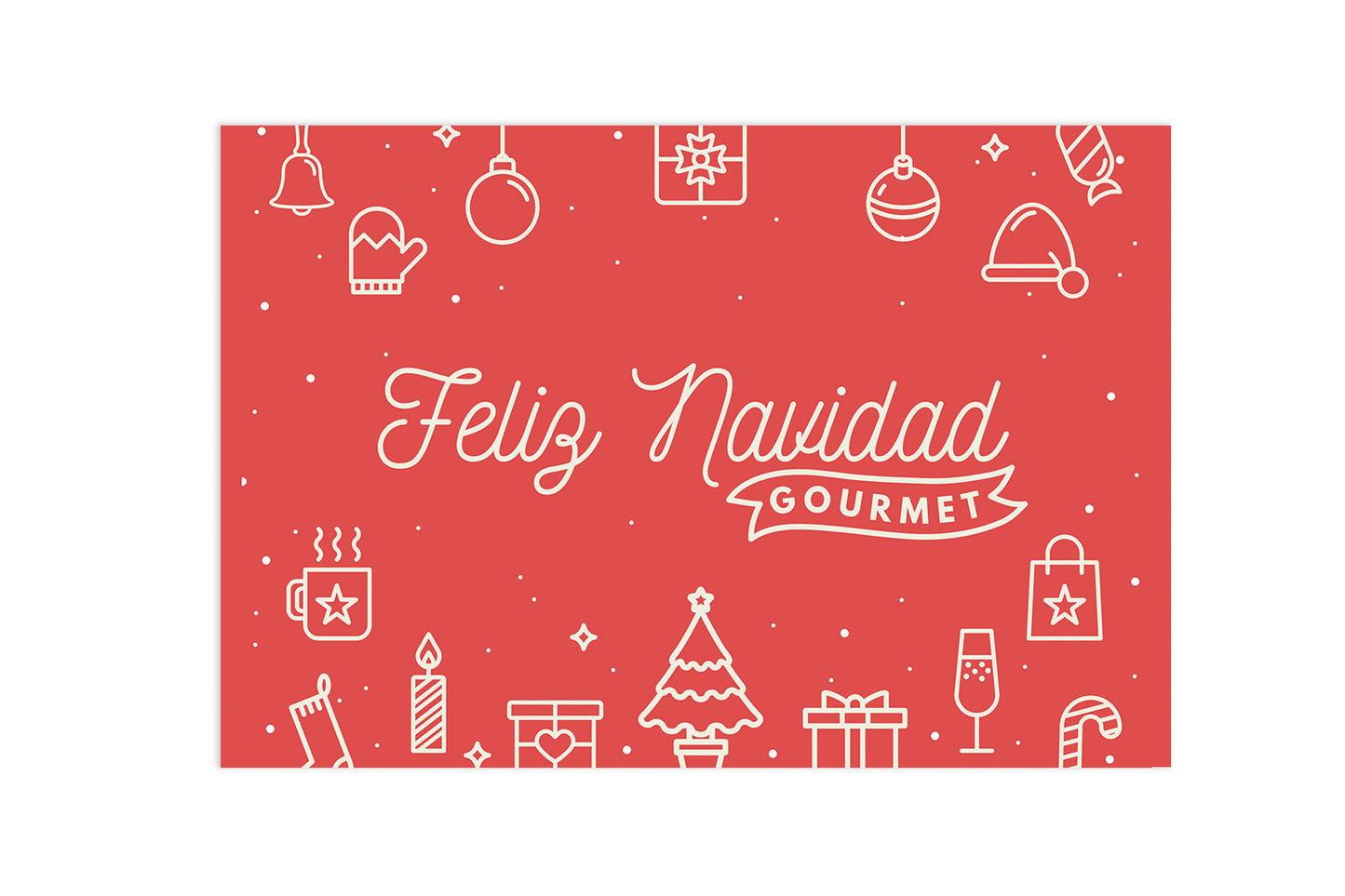 Tarjeta Feliz Navidad Gourmet