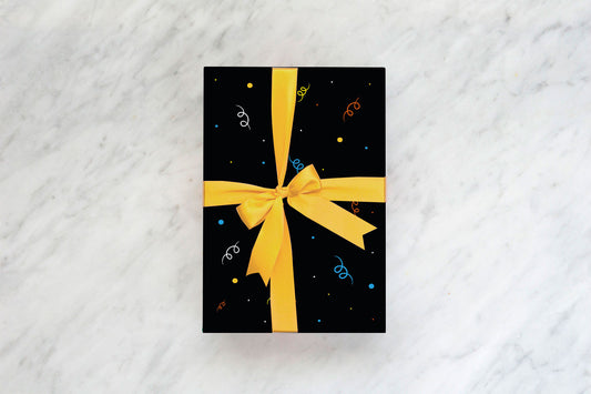 Caja de Cartulina Confeti Negra