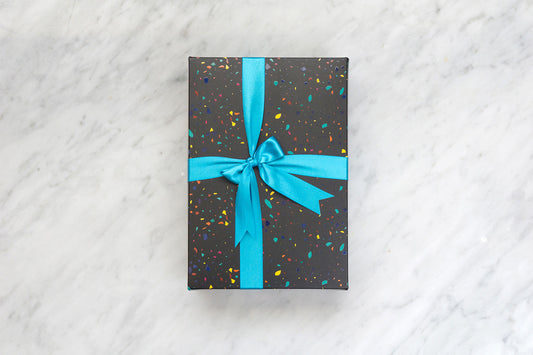 Caja de Cartulina Confeti Mix Negra