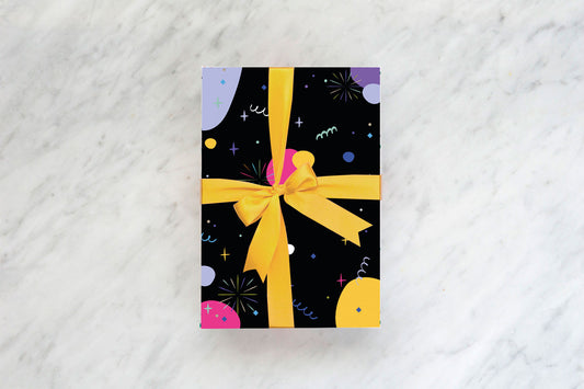 Caja de Cartulina Celebración Negra