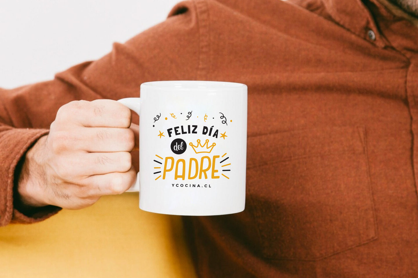 Tazón "Feliz Día Papá" Amarillo