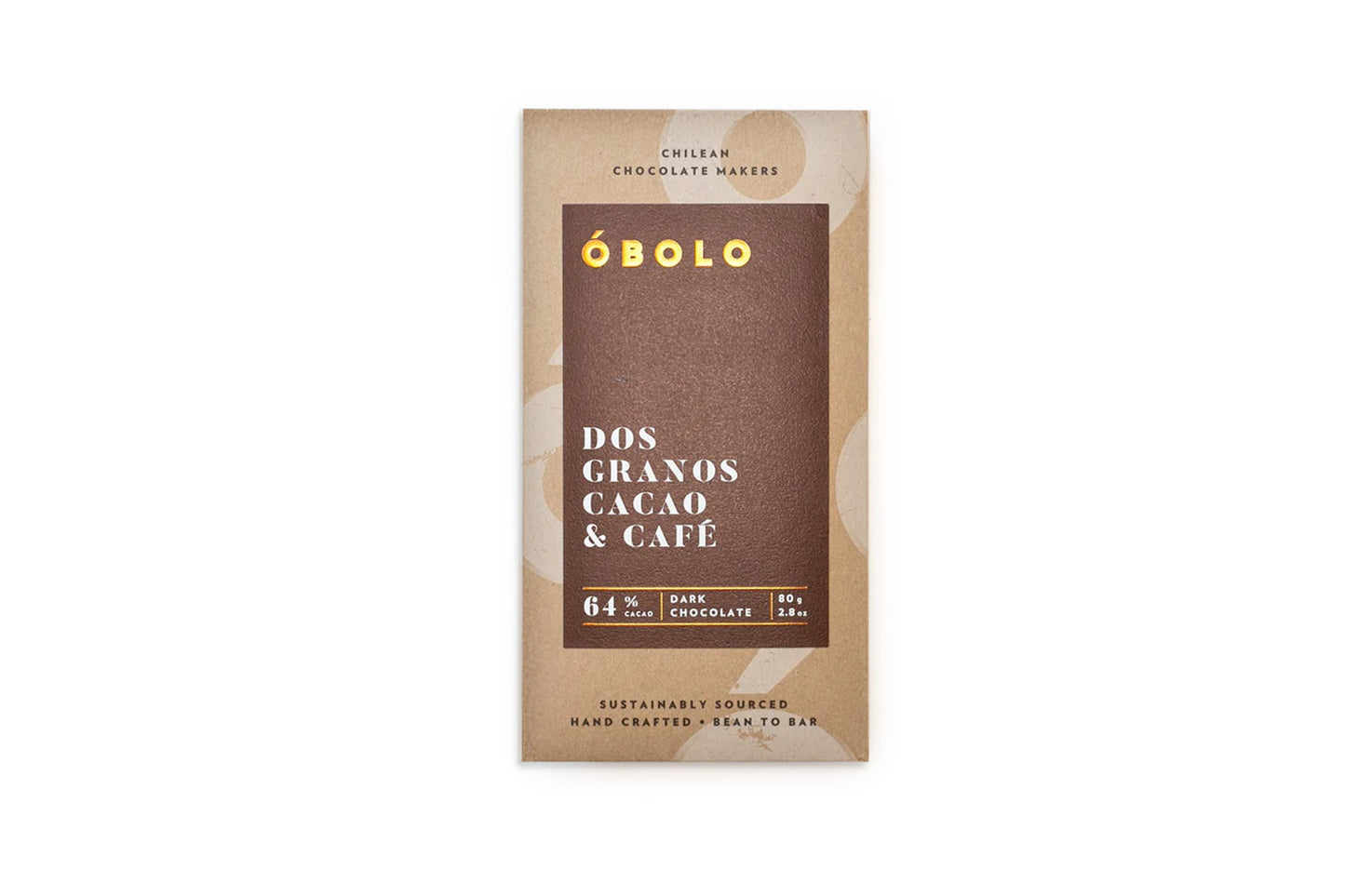 Barra de Chocolate 2 Granos Cacao & Café